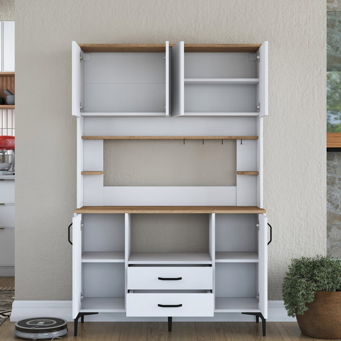 Hanah Home Gabinete Multipropósito JE168 - 3257 Blanco y Nuez